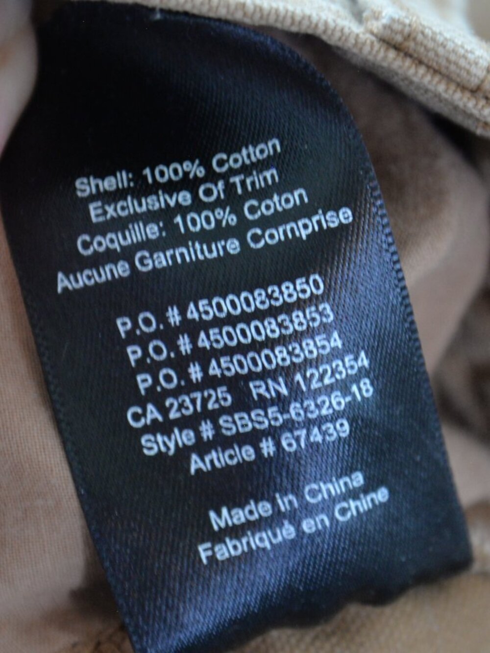 Artizia Community Cotton Wide Leg Tan Pants Sz 4 - Picture 5 of 8